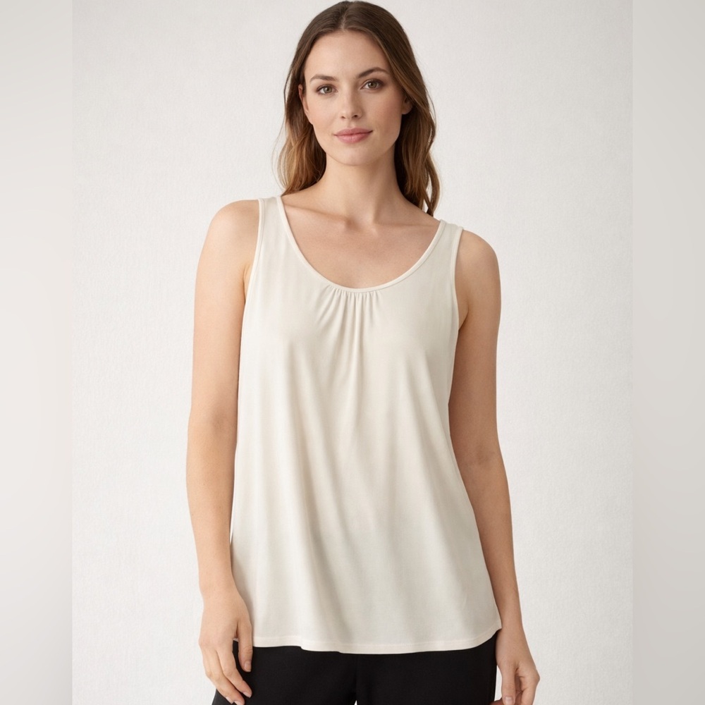 Eileen Fisher System Women's 100% Silk Sleeveless Top size small
